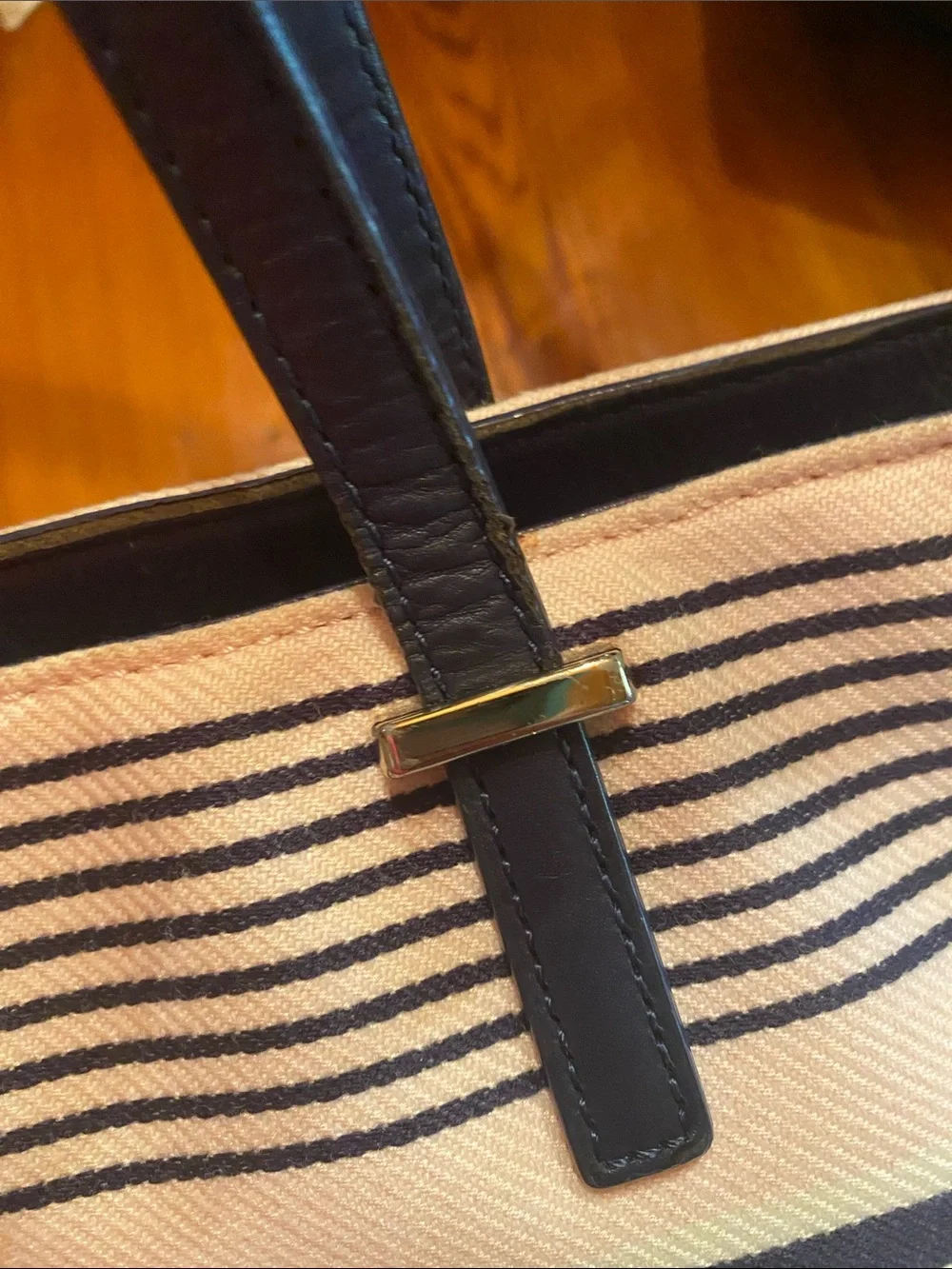 kate spade Pink, Navy & Red Striped Tote